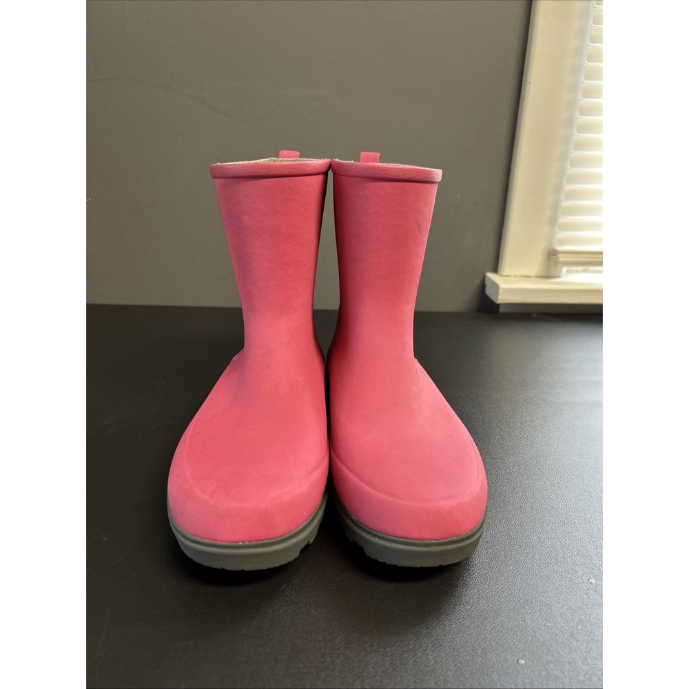 Bogs Holly Jr Girls 6 Mid Rain Boots Pink Round Toe Pull On Waterproof School - Picture 2 of 16